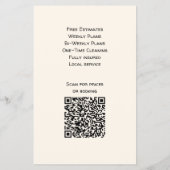 Aangepaste Schoonmaakdiensten QR Flyer (Achterkant)