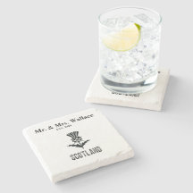 Aangepaste Schotse Onderzetter voor bruiloft, Verl