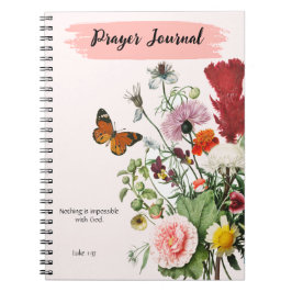 AANGEPASTE Schrift Verse Luke 1:37 - Gebedsjournaa Notitieboek