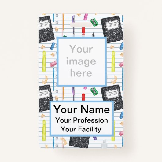 Aangepaste schrijfbenodigdheden - Schoolserie-badg Badge (Voorkant)