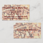 Aangepaste schroot metaal ijzer recyclers visitekaartje (Voorkant / Achterkant)