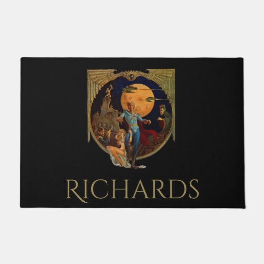 Aangepaste Sci-Fi Hero Deurmat (Voorkant)