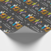 Aangepaste Scooby-Doo Gang-kerstsnowflake Cadeaupapier (Hoek)