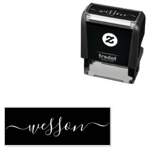 Aangepaste script kalligrafie handtekening naam el zelfinktende stempel