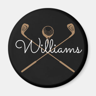 Aangepaste script naam golfclubs magneet