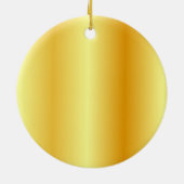 Aangepaste Script Sjabloon Gold look Trendy Keramisch Ornament (Achterkant)