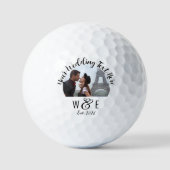 Aangepaste Script Tekst Golf Ball Wedding Favoriet Golfballen (Voorkant)