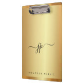 Aangepaste script tekst monogram luxe goud glamour klembord (Links)