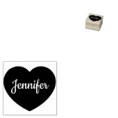 Aangepaste scriptnaam Aangepast hart Rubberstempel (Gestempeld)