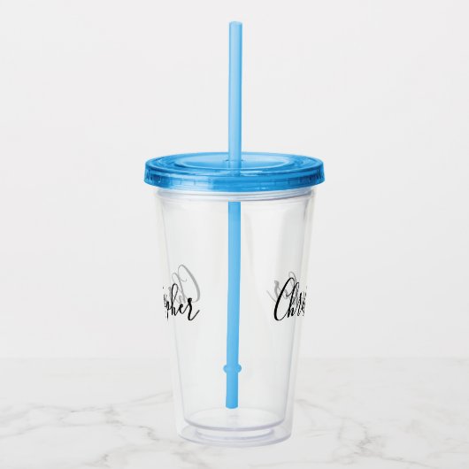 Aangepaste scriptnaam acryl drinkbeker (Rechts)