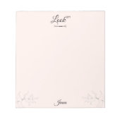 Aangepaste scriptnaam Christian Blush  Notitieblok (Voorkant)
