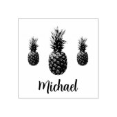 Aangepaste scriptnaam Gepersonaliseerde  Pineapple Rubberstempel (Afrduk)