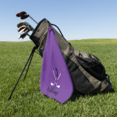 Aangepaste scriptnaam golfclubs Navy Blue Golf Golfhanddoek (Groen)