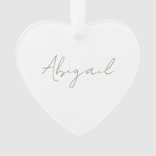 Aangepaste scriptnaam Hart Acryl Ornament