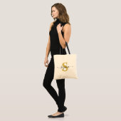 Aangepaste scriptnaam monogram Aangepaste naam Tote Bag (Voorkant (model))