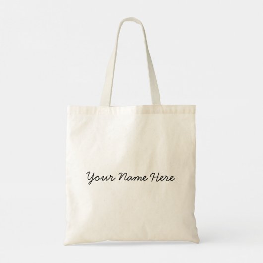 Aangepaste scriptnaam tote bag (Achterkant)