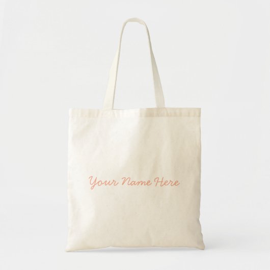 Aangepaste scriptnaam tote bag (Voorkant)