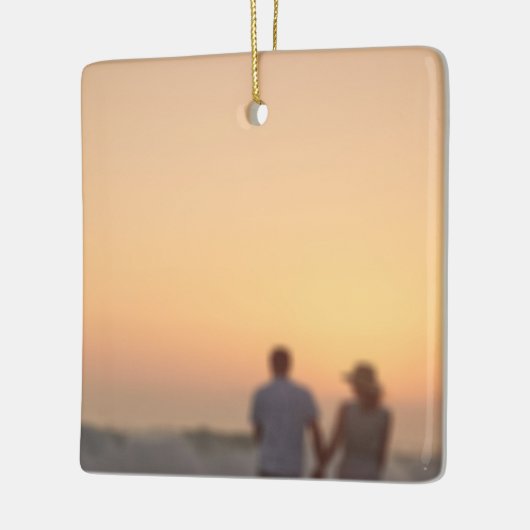 Aangepaste scriptnamen datum Kerstmis Keramisch Ornament (Links)