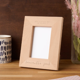 Aangepaste scriptnamen en tekst Elegant Ecofriendl Gegraveerde Lijstjes