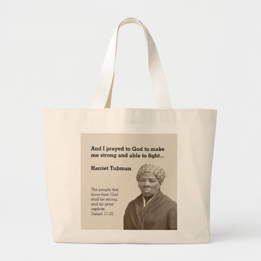 Aangepaste scripts voor HARRIET TUBMAN-offerte Grote Tote Bag (Voorkant)