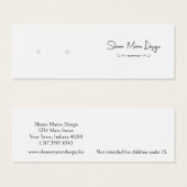 Aangepaste Scroll Mini Post Oorbel Display Kaart (Voorkant /achterkant)