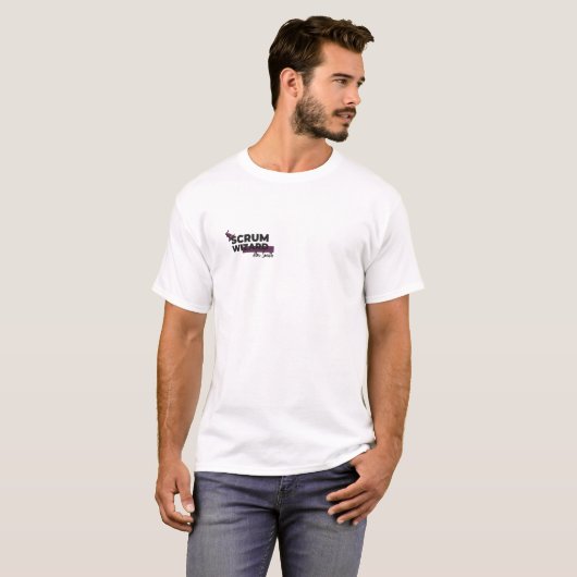 Aangepaste Scrum Master, scrum wizard T-shirt (Voorkant volledig)