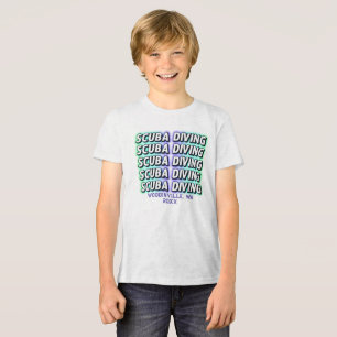 Aangepaste Scuba Diving Diver Locatie Datum Naam Tri-Blend Shirt