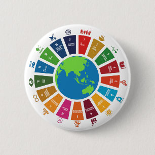Aangepaste SDG 2030 Global Goals Button Pin - 1.25