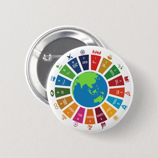 Aangepaste SDG 2030 Global Goals Button Pin - 1.25 (Voorkant /achterkant)