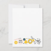 Aangepaste seamstress-notiecards notitiekaartje (Achterkant)