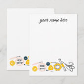 Aangepaste seamstress-notiecards notitiekaartje (Voorkant / Achterkant)