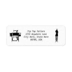 Aangepaste Seamstress / Tailors Return Address Lab Etiket