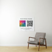 Aangepaste Seminar Party Event QR Code Logo Achter Wandkleed (In Situ (horizontaal))