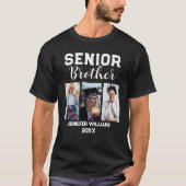 Aangepaste Senior Brother Afstuderen Foto & Naam T-shirt (Voorkant)