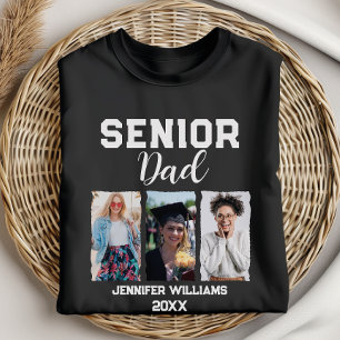 Aangepaste Senior Dad Afstuderen Foto & Naam T-shirt