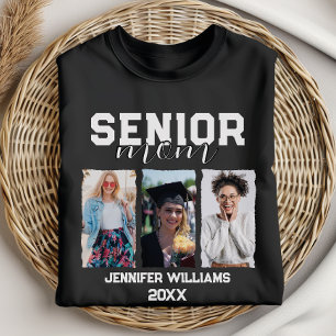 Aangepaste Senior Mom Afstuderen Foto & Naam T-shirt