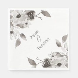 Aangepaste sepia-twitter-bruiloft Napkin Servet