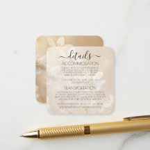 Aangepaste Sepia Witte Bloemen Huwelijksdetails