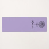 Aangepaste September Aster Geboorte Bloem Gift voo Yogamat (Achterkant (horizontaal))