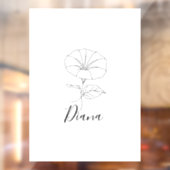 Aangepaste September Morning Glory Geboortebloem G Raamsticker (Vel 2)