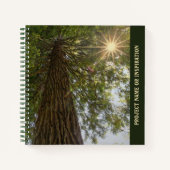 Aangepaste sequoia met Sunburst Photo Sketch Notitieboek (Voorkant)