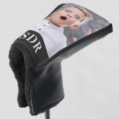 Aangepaste serie Foto aangepast 3 Monogram Letter Golfheadcover (3/4 voorkant)