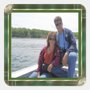 Aangepaste serie Foto groen Antiek Lijst DIY, ZYPI Vierkante Sticker