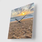 Aangepaste serie foto's Aangepaste wandklok Vierkante Klok (Hoek)