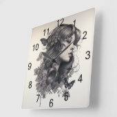 Aangepaste serie foto's Aangepaste wandklok Vierkante Klok (Hoek)