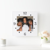 Aangepaste serie foto's vierkant wandklok vierkante klok (Huis)