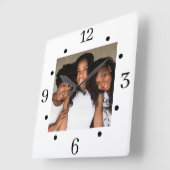 Aangepaste serie foto's vierkant wandklok vierkante klok (Hoek)