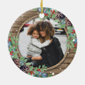 Aangepaste serie kerstfeestdagen keramisch ornament (Achterkant)