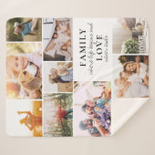 Aangepaste serie liefde Foto Collage Modern Quote  Sherpa Deken (Voorkant (horizontaal))