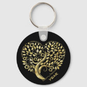 Aangepaste serie met gouden hartslag - tweeslachti sleutelhanger (Voorkant)